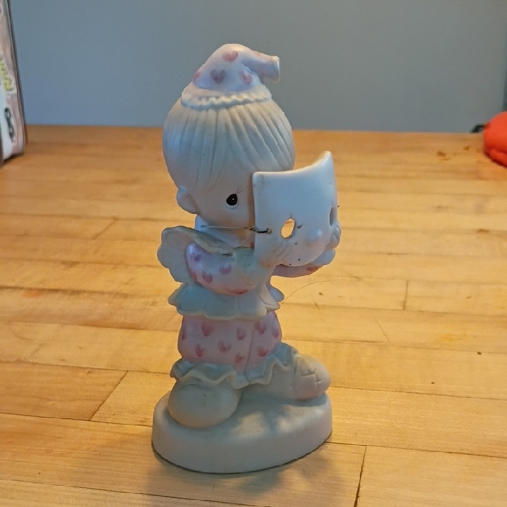 Precious Moments Pink and White Ceramic Decor Accent